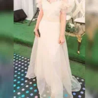 پیراهن مجلسی سایز 42 کاملا سالم رنگ عسلی