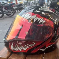 کلاه کاسکت فک متحرک سومان 965 مدل VENOM-RED