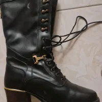 بوت چرم مشکی ۳۷ / برند تندنسیای پرتغال