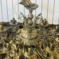 لوستر برنجی اصل ۱۰ شاخه