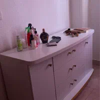 میز دراور به همراه پاتختی و صندلی