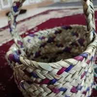 بافتنی سفره و زیر دیگی وزنبیل او سبد