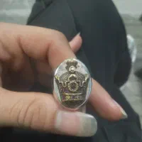 انگشتر نقره مخراج کاری شده