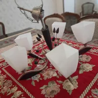 یک جفت لوستر چوبی فلزی.قیت هر دو ۳۵۰۰|لوستر و چراغ آویز|تهران, جمال‌زاده|دیوار