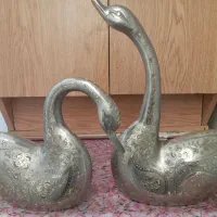 ۲عدد پرنده قو.جنس برنزی
