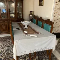مبل استیل ۸نفره همراه با نهار خوری و۲عدد عسلی