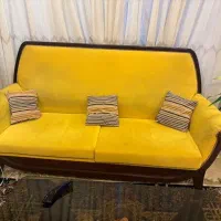 مبل نیمه کلاسیک 7 نفره چوب گردو با نهارخوری 6 نفره