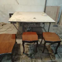 جلو مبلی و عسلی چوبی