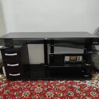 میز تلویزیون شیشه ای سالم