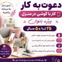 کار درمنزل به صورت آنلاین ویژه بانوان