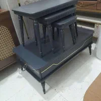 جلو مبلی(میز عسلی)تخت دونفره و جاکفشی ساده وحصیری