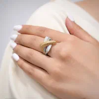 انگشتر تمام تراش مدل سیما عیار ۹۲۵ نقره برف