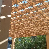 پله والاچیق چوبی و کابینت شمال