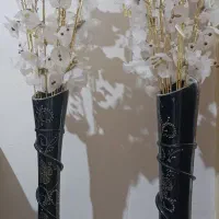 ۲ عدد گلدان با گل کریستال