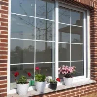 پنجره دوجداره pvc دپو فول چکی/توری پلیسه/UPVC