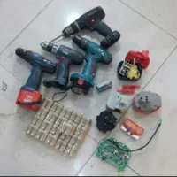 طرح تعویض و تعمیر. دریل شارژی کارکرده و خراب با نو