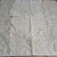 روتختی عروس ساتن وتور مروارید و ربان دوزی.