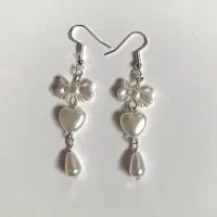 گوشواره های پاپیونی مرواریدی (اکسسوری پینترستی)