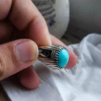 فیروزه نیشابور عجمی رکاب سیاه قلم