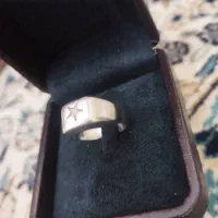 انگشتر نقره قدیمی ستاره
