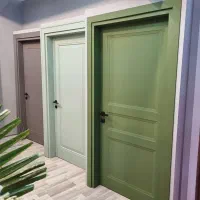 درب اتاقی داخلی فرم لس ضداب ورودی چوبی لابی ۴چوب