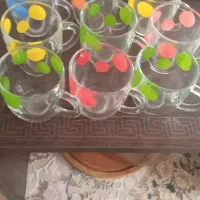 ۱۲ عدد نیم لیوان رنگی