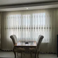 پرده پذیرایی همراه دستک گل برجسته ترک تخفیف داره