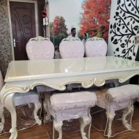 میز نهار خوری با 6 عدد صندلی بسیار تمیز