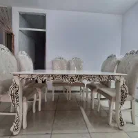 میز ناهار خوری کامل چوب ۶نفره