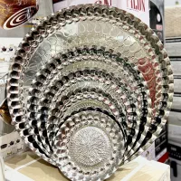 ست 9 تایی سینی استیل لب کنگره