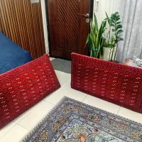 فروش یک جفت پشتی طرح دستبافت  ترکمن  ابعاد ۶۰×۱۱۰