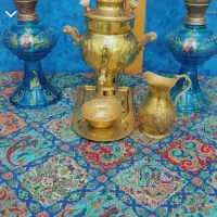 سماور ذغالی برنجی یک لیتری 4تومان
