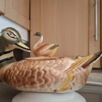 دو عدد مجسمه اردک قصایی آنتیک