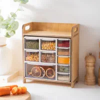 باکس ادویه کشویی چوبی (اصلی)