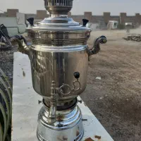 سماوار گازی برنجی تمیز وسالم در حد نو ۲ عدد