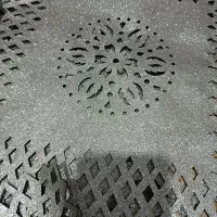 رومیزی سه تیکه شاین دار طوسی