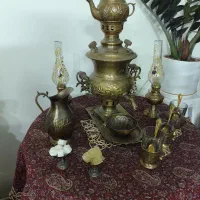 سماور برنجی زغالی