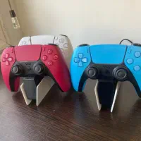 دسته ps5 قرمز آبی سفید فقط یک بار وصل شده در حد نو