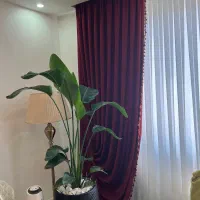 دستک پرده مخمل زرشکی