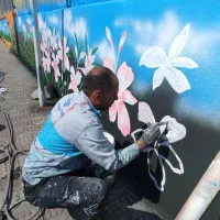 دیوار نگاری و دیوار نویسی نوری