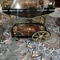 میزبار چوبی طرح کالسکه