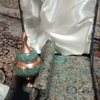 صنایع دستی شکلات خوری  مسی فیروزه کوب شده نو