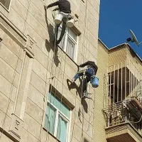 پیچ رولپلاک و شستشوی نما با رابل بدون داربست