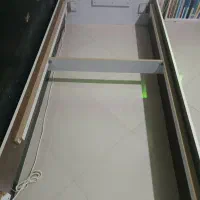 تخت mdf تک نفره به همراه تشک طبی