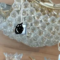 دوعدد لوستر طلایی رنگ ثابت