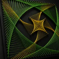 میخ و نخ» (String Art)|تابلو، نقاشی، عکس|بومهن, |دیوار