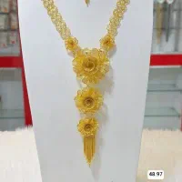گردنبند نقره طرح طلا