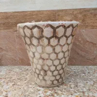 سه عدد گلدان سفالی سایز بزرگ و متوسط و کوچیک