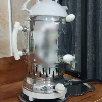 سماور گازی به همراه قوری و سینی