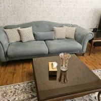 مبل 7 نفره با جلو مبلی و عسلی ناهار خوری 8 نفره